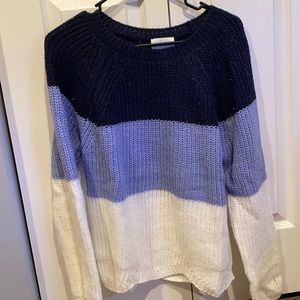 Beautiful blue & white sweater